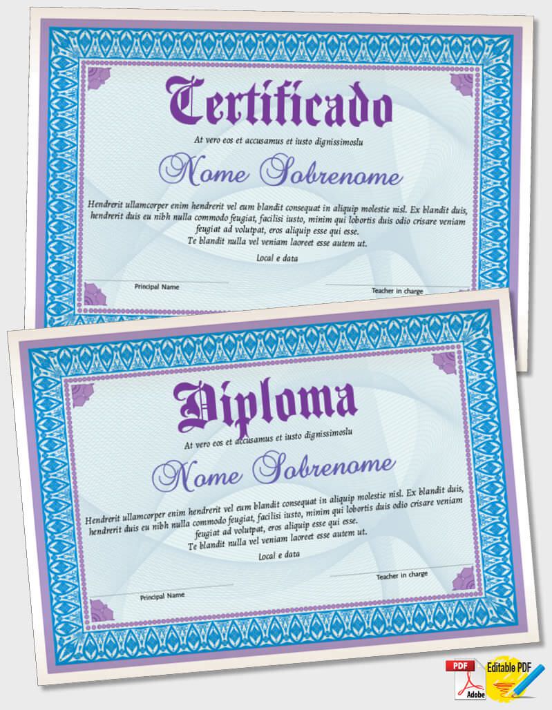 Certificado ou Diploma modelo iPDF057