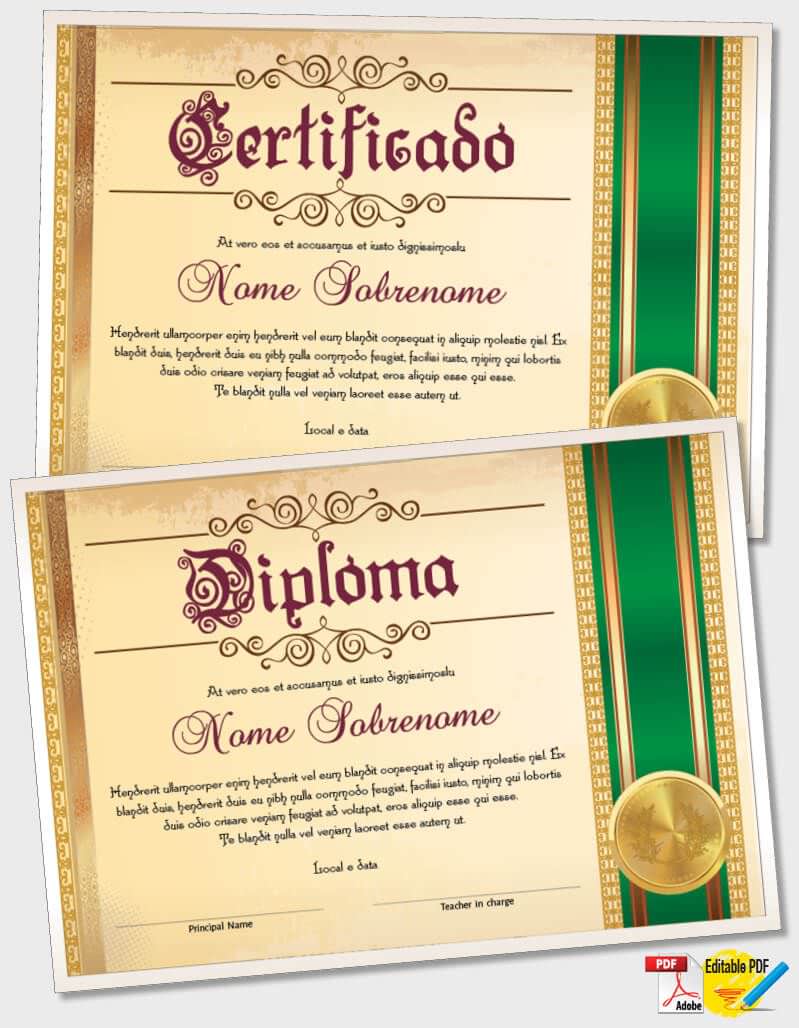Certificado ou Diploma modelo iPDF058
