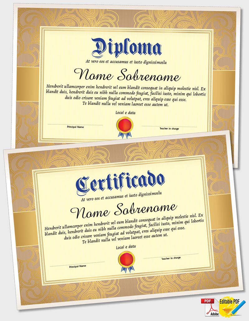 Certificado ou Diploma modelo iPDF062