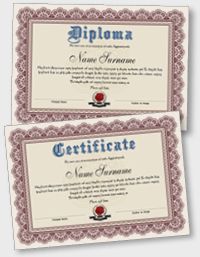 Interactive certificate or diploma iPDFPT066