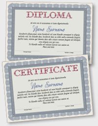 Interactive certificate or diploma iPDFPT067