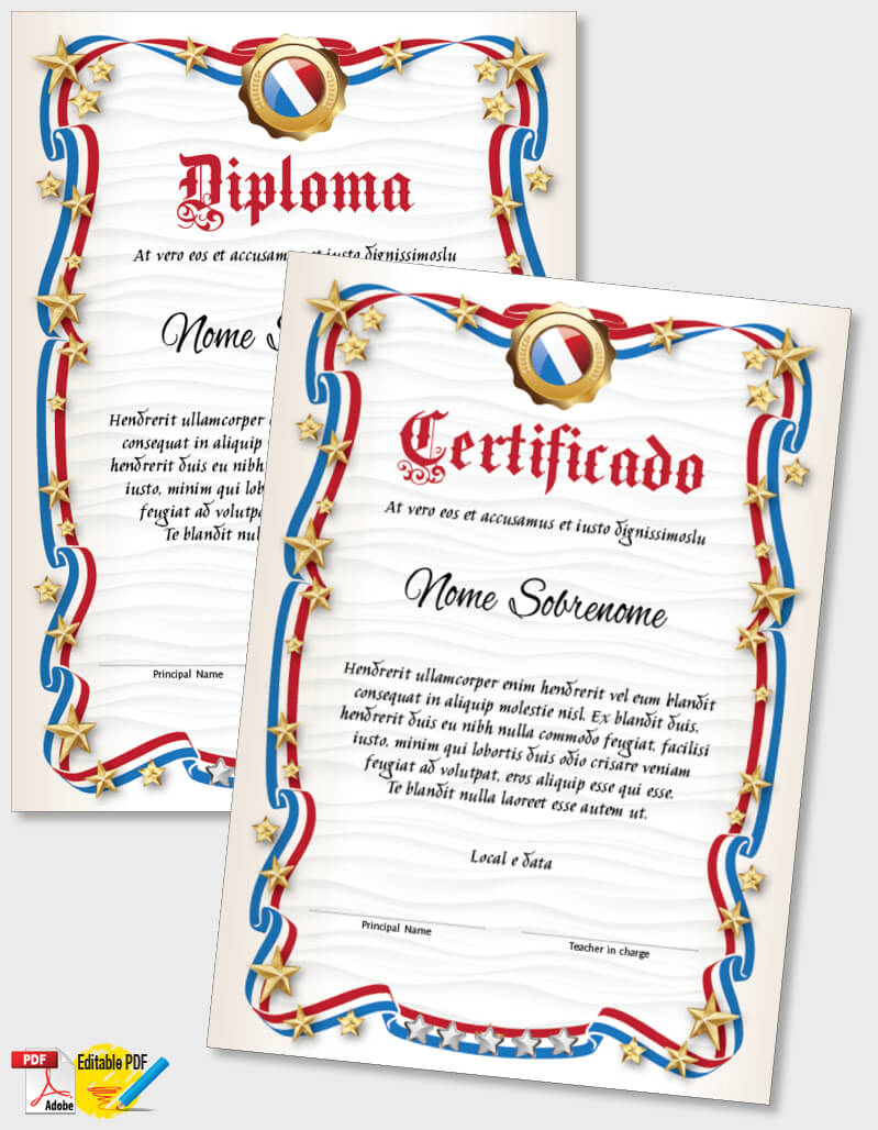 Certificado ou Diploma modelo iPDF073