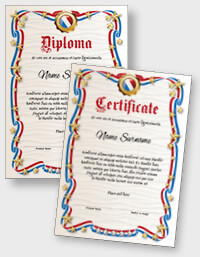 Interactive certificate or diploma iPDFPT073