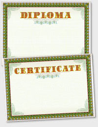template de certificado ou diploma TAT001