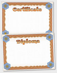 template de certificado ou diploma TAT045