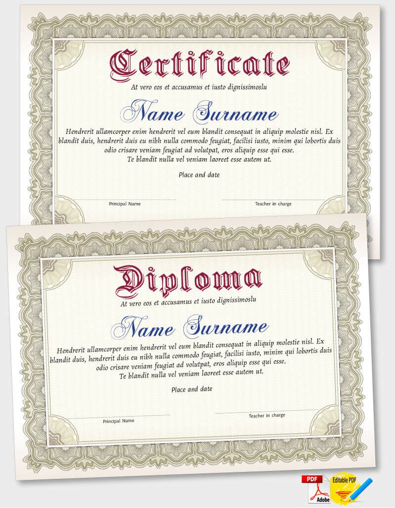 Certificate Template DCAT051