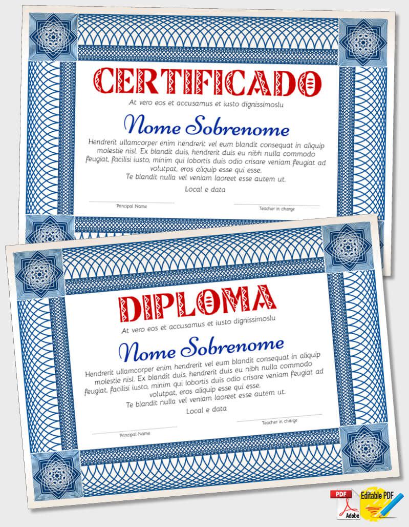 Certificado ou Diploma modelo iPDF053