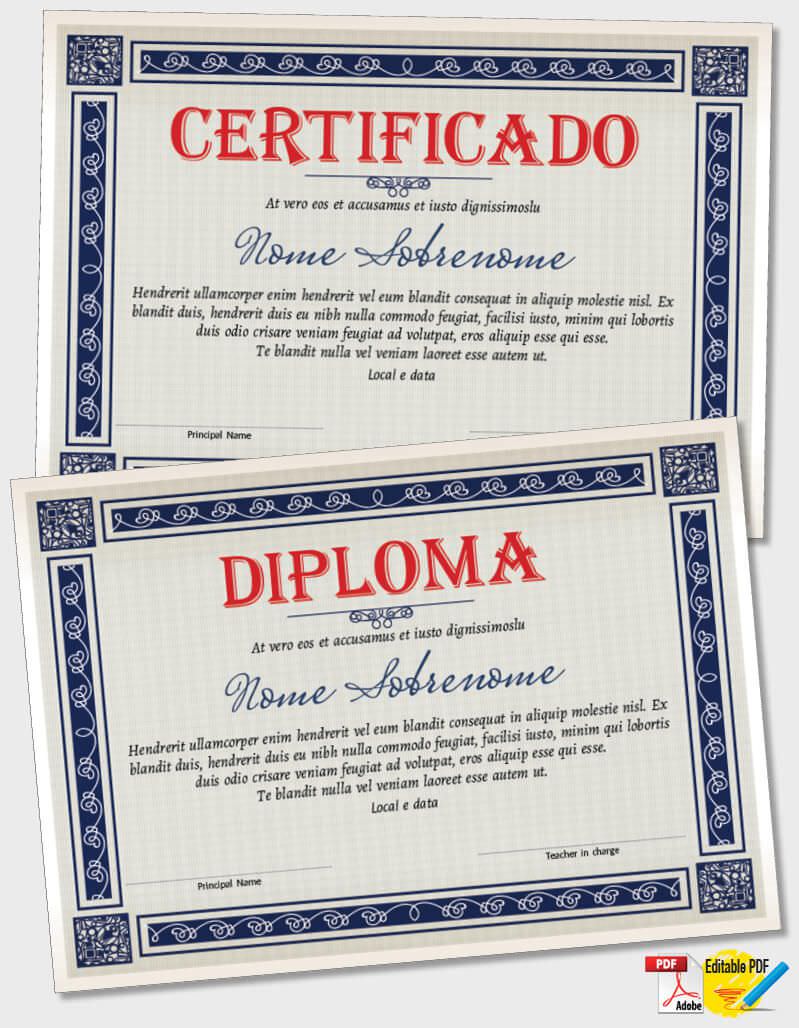Certificado ou Diploma modelo iPDF056