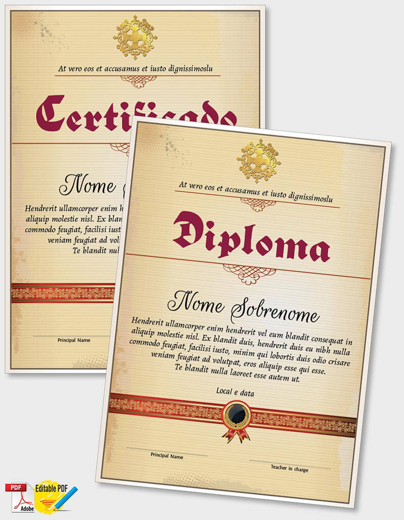 Certificado ou Diploma modelo iPDF061