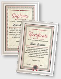 Interactive certificate or diploma iPDFPT0069