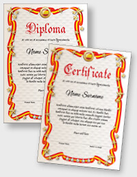 Interactive certificate or diploma iPDFPT074