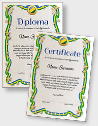 Interactive certificate or diploma iPDFPT075