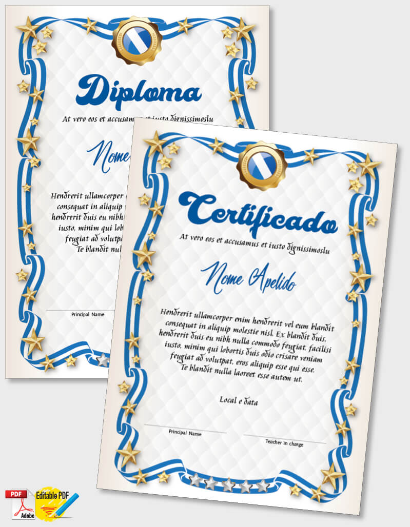Certificado ou Diploma modelo iPDF076