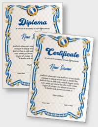 Interactive certificate or diploma iPDFEN076