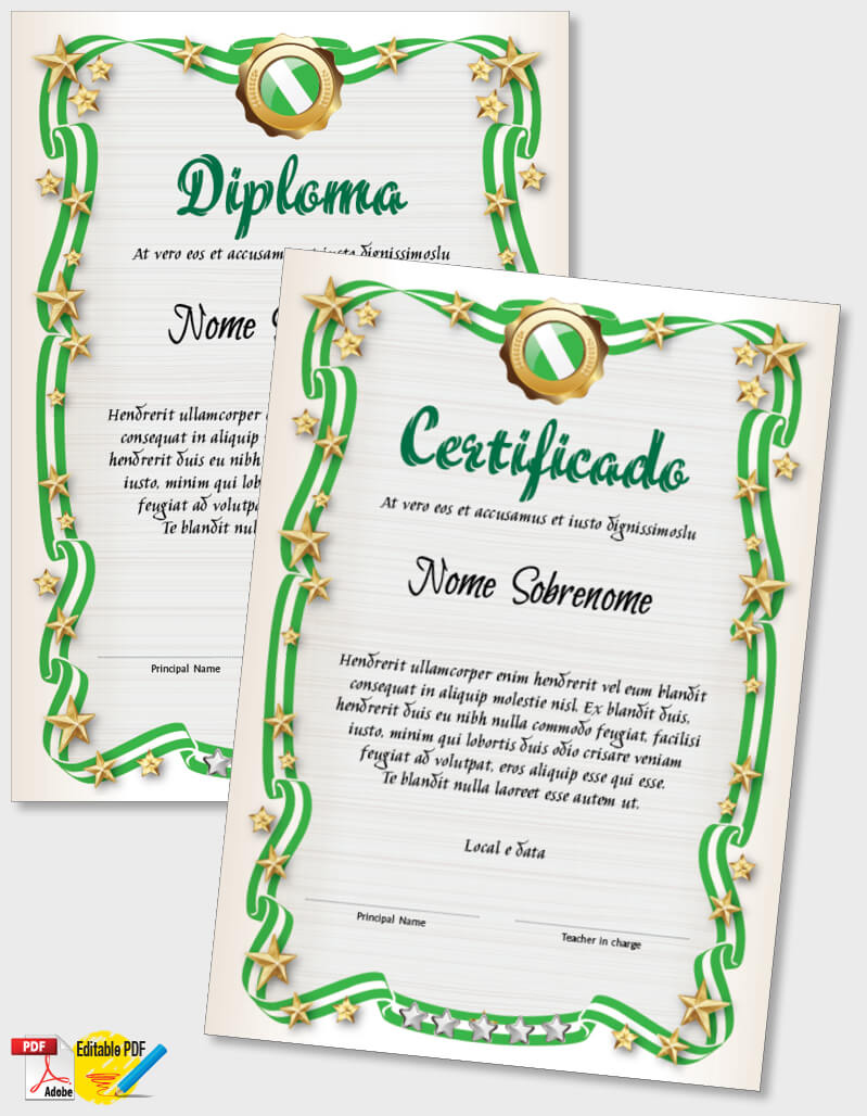 Certificado ou Diploma modelo iPDF078