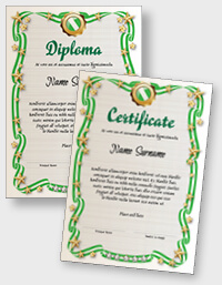 Interactive certificate or diploma iPDFEN078