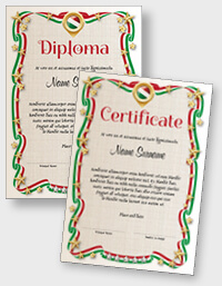 Interactive certificate or diploma iPDFEN079