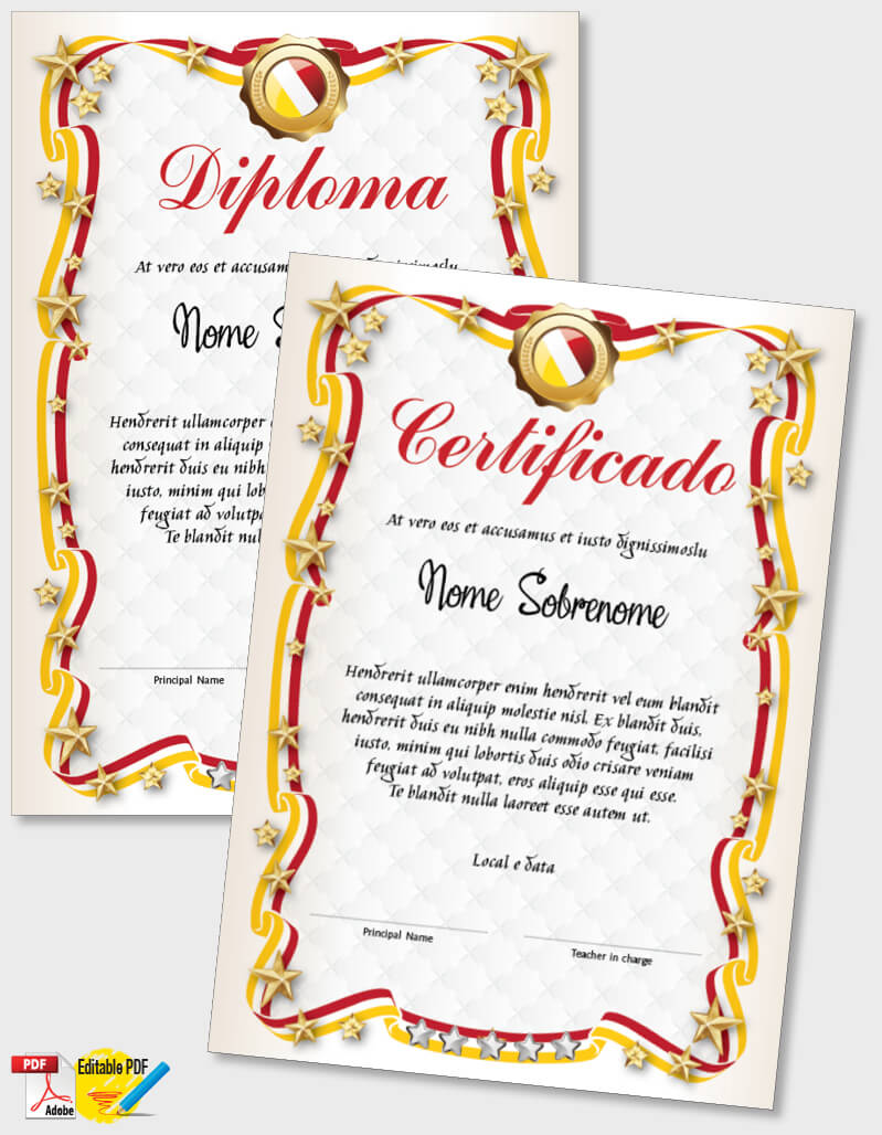 Certificado ou Diploma modelo iPDF081