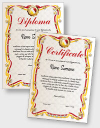 Interactive certificate or diploma iPDFEN081