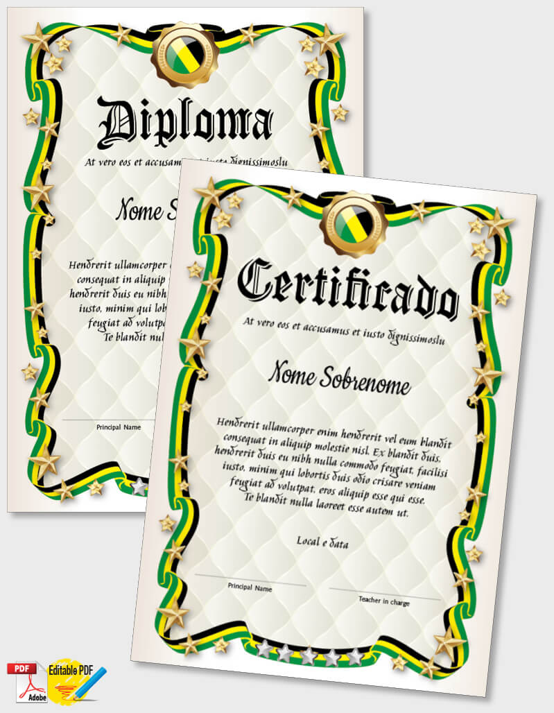 Certificado ou Diploma modelo iPDF083