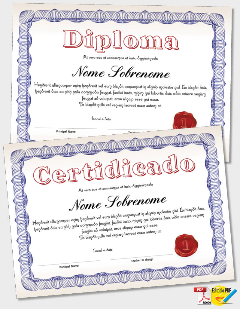 Certificado ou Diploma modelo iPDF087