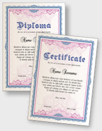 Interactive certificate or diploma iPDFEN090