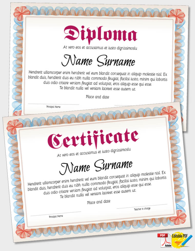 Certificate Template iPDF092