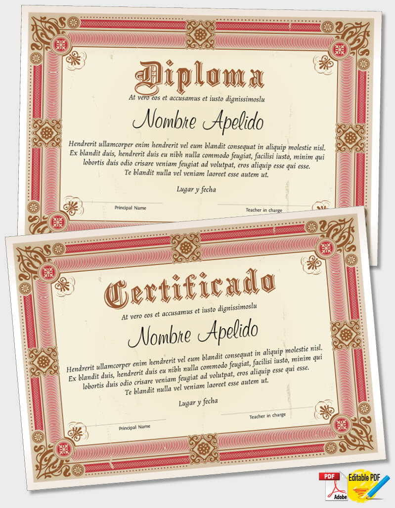 Plantilla de Certificado iPDF096
