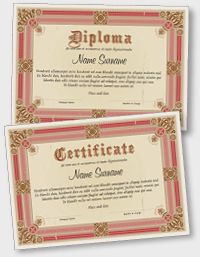Interactive certificate or diploma iPDFEN096
