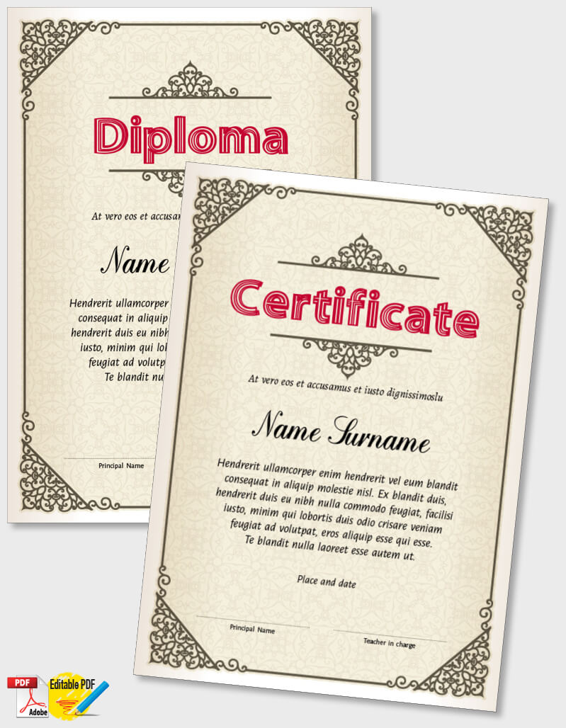 Certificate Template iPDF097