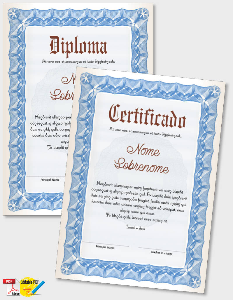 Certificado ou Diploma modelo iPDF098