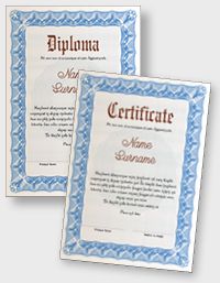 Interactive certificate or diploma iPDFEN098