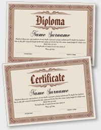 Interactive certificate or diploma iPDFEN100