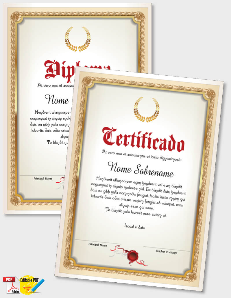 Certificado ou Diploma modelo iPDF101