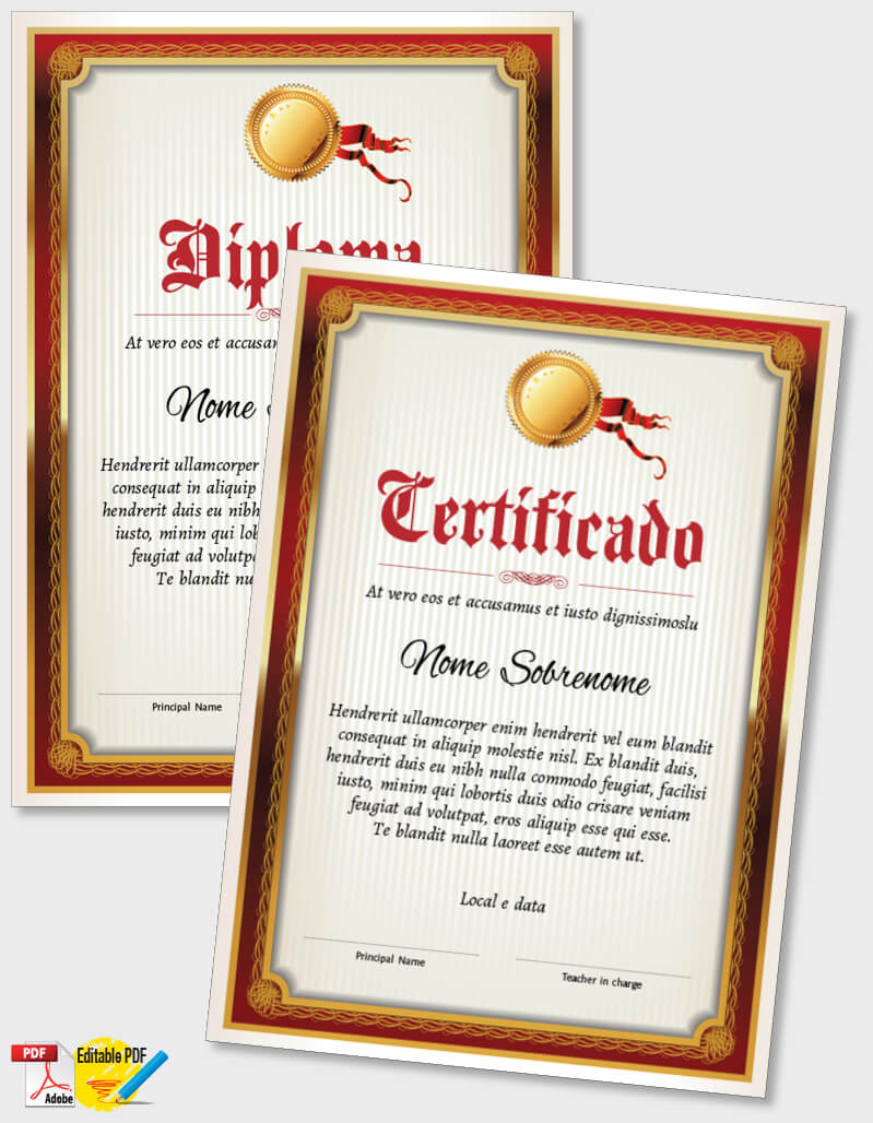 Certificado ou Diploma modelo iPDF103