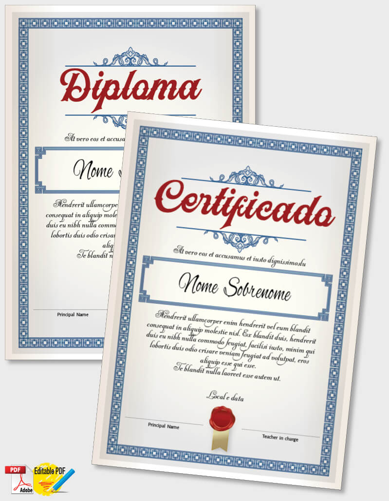 Certificado ou Diploma modelo iPDF110