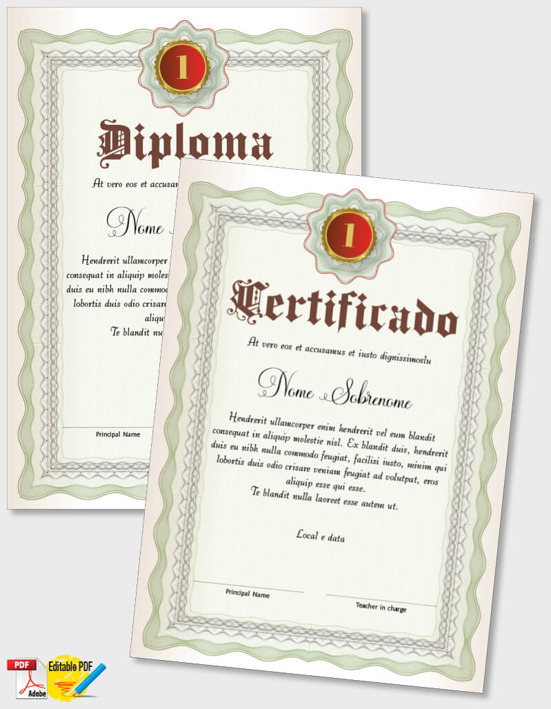 Certificado ou Diploma modelo iPDF111