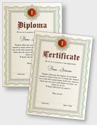 Interactive certificate or diploma iPDFEN111