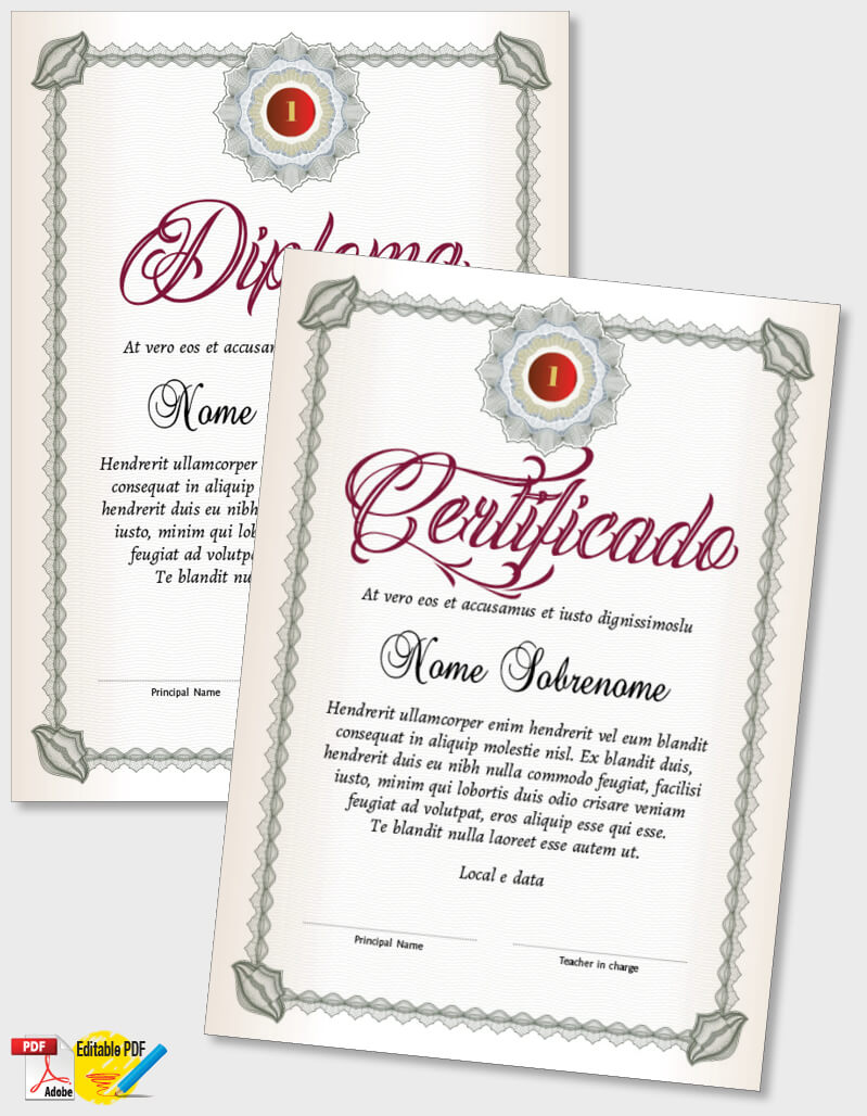 Certificado ou Diploma modelo iPDF112