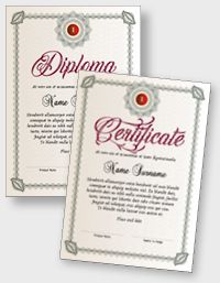 Interactive certificate or diploma iPDFEN112