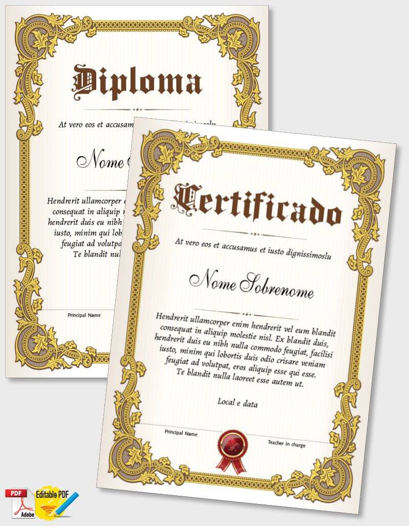 Certificado ou Diploma modelo iPDF115