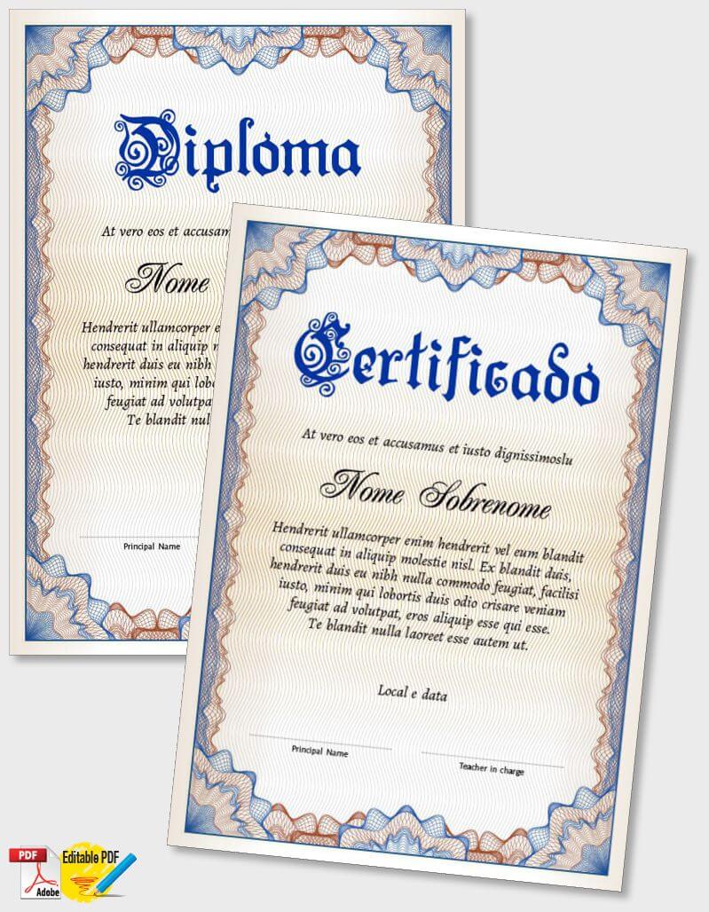 Certificado ou Diploma modelo iPDF116