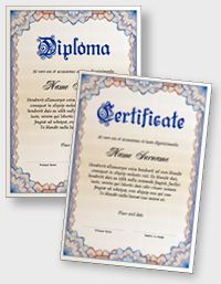 Interactive certificate or diploma iPDFEN116