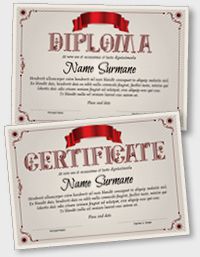 Interactive certificate or diploma iPDFEN117