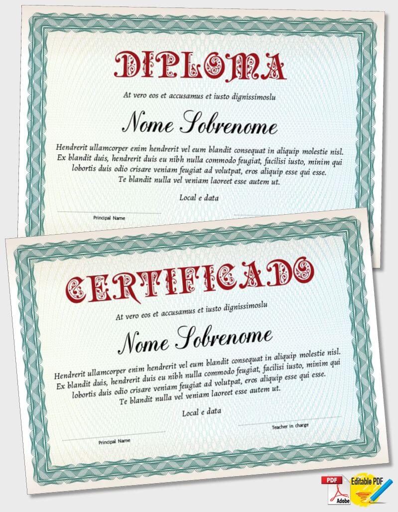 Certificado ou Diploma modelo iPDF118