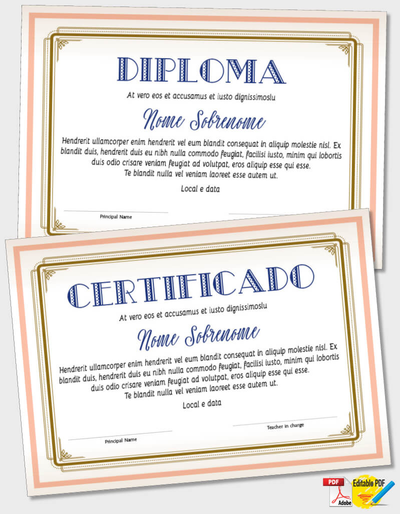 Certificado ou Diploma modelo iPDF120
