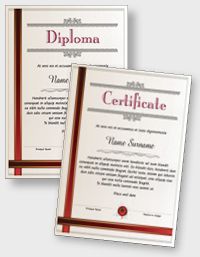 Interactive certificate or diploma iPDFEN126