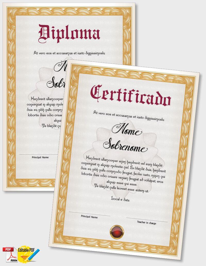 Certificado ou Diploma modelo iPDF127
