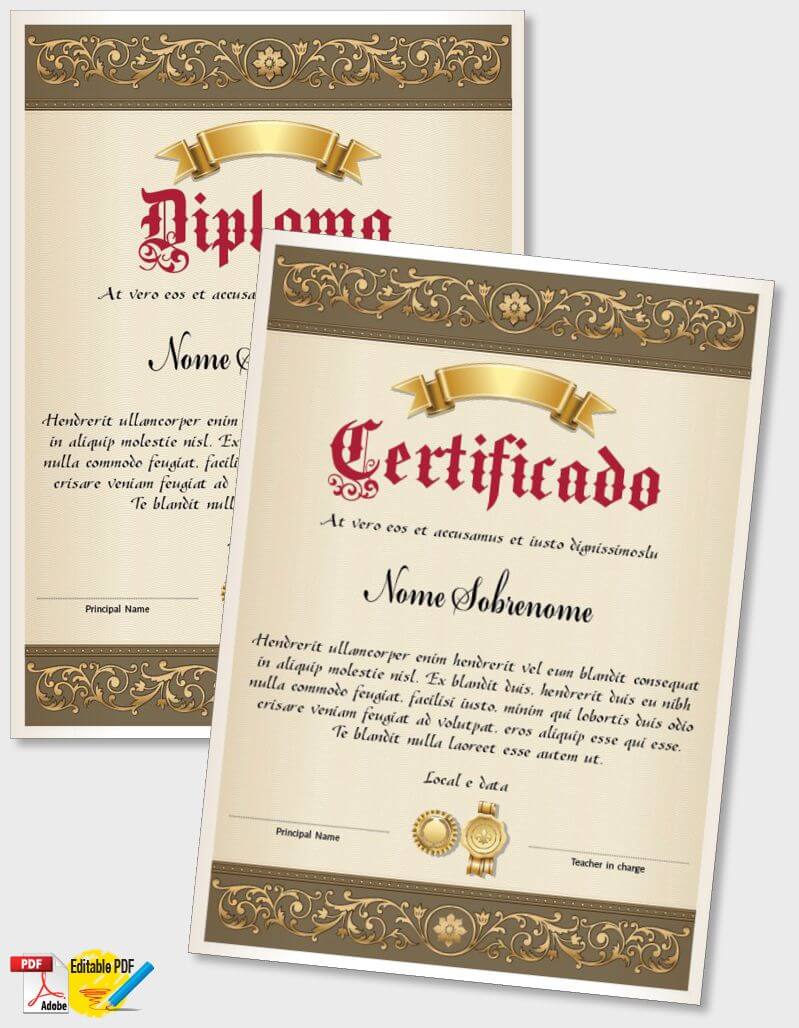 Certificado ou Diploma modelo iPDF128