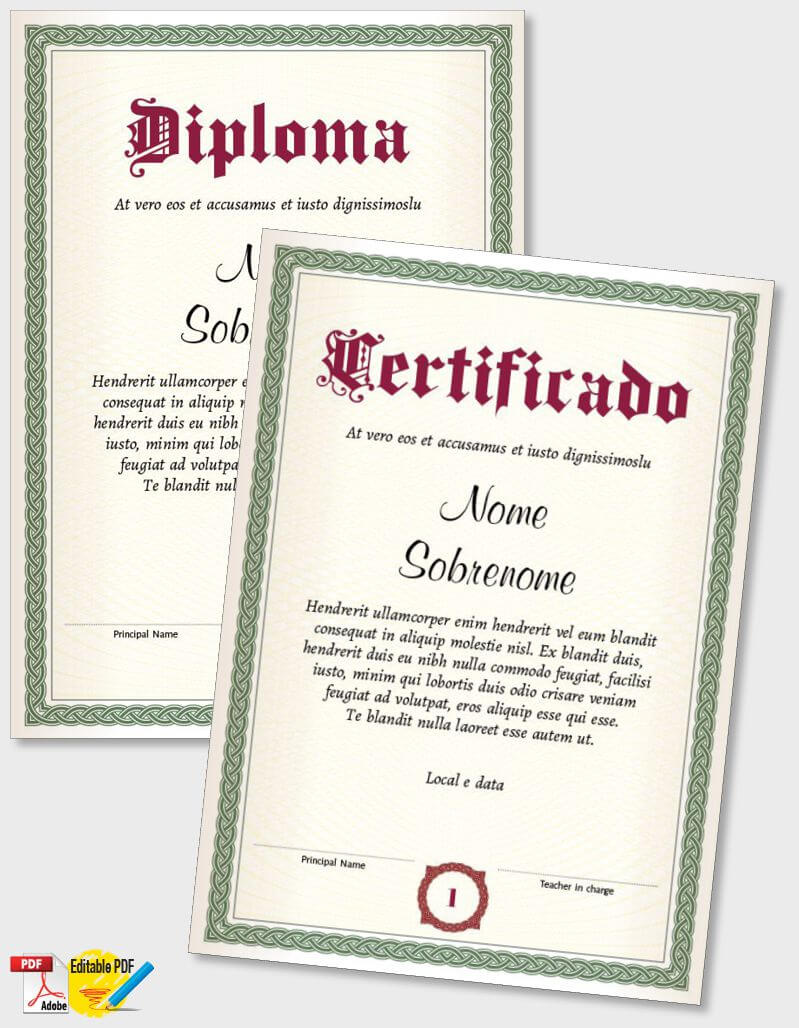 Certificado ou Diploma modelo iPDF129